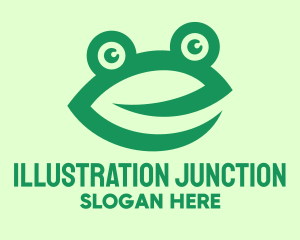 Green Frog Face logo