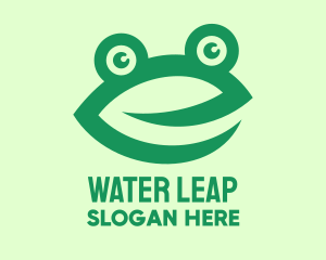 Green Frog Face logo