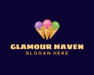 Gelato Ice Cream Dessert logo