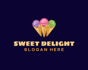 Gelato Ice Cream Dessert logo