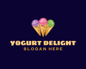 Gelato Ice Cream Dessert logo