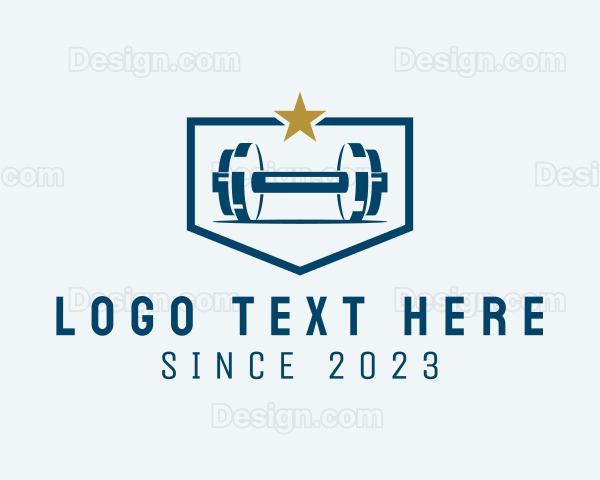 Weight Lifting Barbell Logo