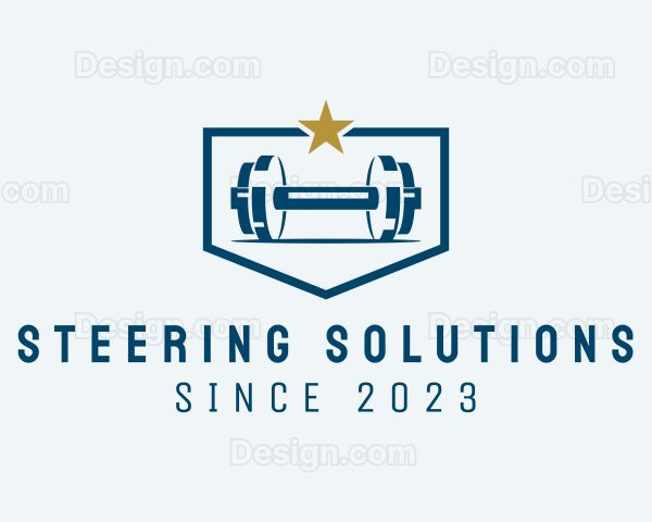 Weight Lifting Barbell Logo