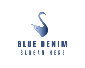 Blue Swan Bird logo design