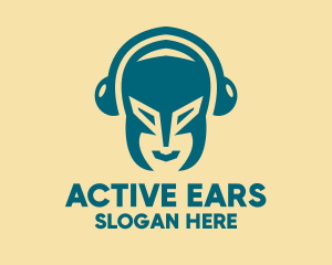 Super Hero Headphones logo design