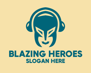 Super Hero Headphones logo design