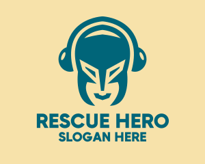 Super Hero Headphones logo design
