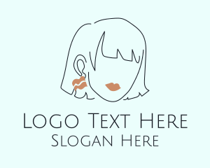 Makeup Woman Jewelry  Logo