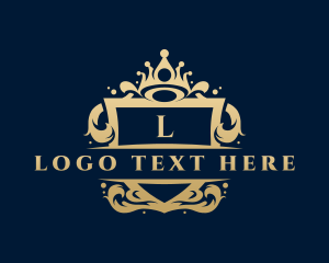 Luxury Crown Ornament Shield logo