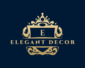 Luxury Crown Ornament Shield logo design