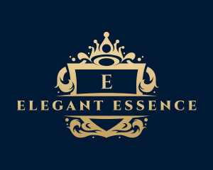 Luxury Crown Ornament Shield logo design