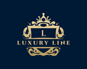 Luxury Crown Ornament Shield logo design