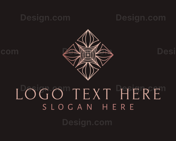 Geometric Diamond Flower Logo