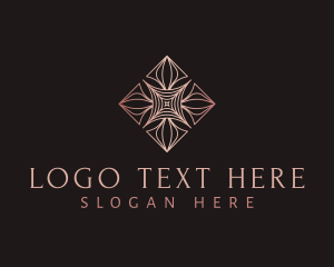 Geometric Diamond Flower logo