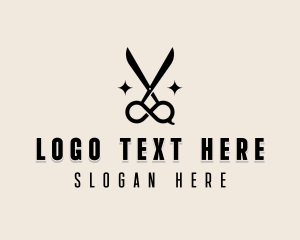 Barber Scissor Haircut logo