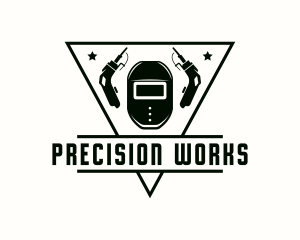 Welding Hood Industrial Metalwork logo design