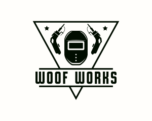 Welding Hood Industrial Metalwork logo design