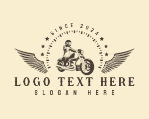 Motorcycle Biker Wing logo