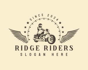 Motorcycle Biker Wing logo design