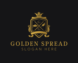 Golden Luxury Academy logo design