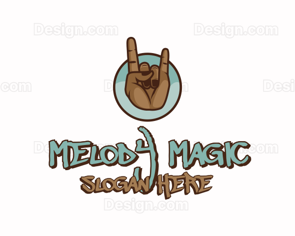 Rock Music Hand Logo
