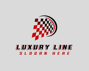 Motorsport Racing Flag logo design