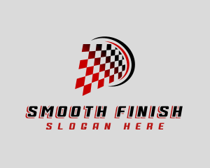 Motorsport Racing Flag logo design