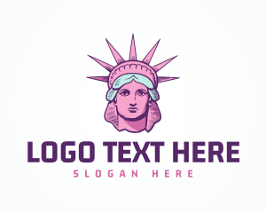 Pink New York Lady Liberty logo