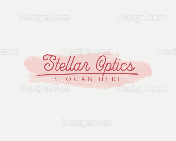 Feminine Brush Stroke Logo