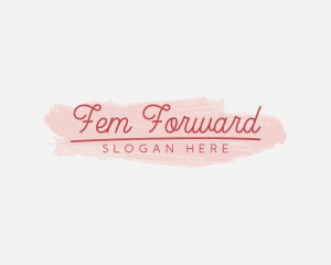 Feminine Brush Stroke Logo