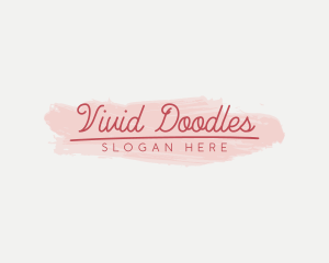 Feminine Brush Stroke logo design