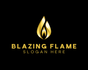 Gold Fire Light logo design