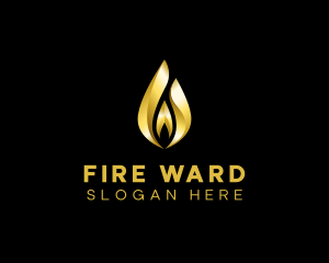 Gold Fire Light logo design