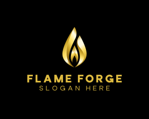 Gold Fire Light logo design