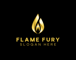 Gold Fire Light logo design