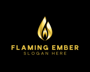 Gold Fire Light logo design