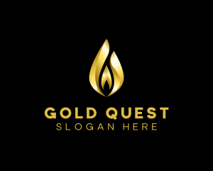 Gold Fire Light logo design