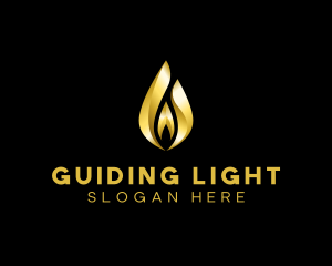 Gold Fire Light logo design