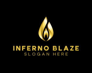 Gold Fire Light logo design