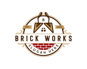 Masonry Trowel Brick logo design