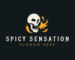 Skull Spicy Chili logo