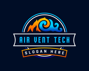 Hot Cold Air Ventilation logo design