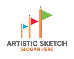 Colorful Flag Pencil logo
