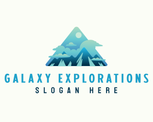 Mountain Trekking Adventure logo design