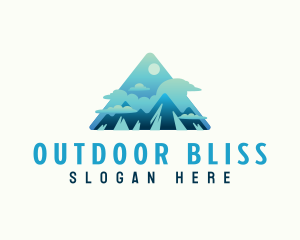 Mountain Trekking Adventure logo design