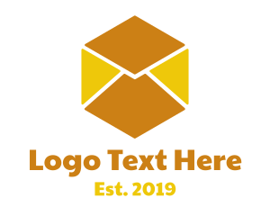 Golden Envelope Cube logo