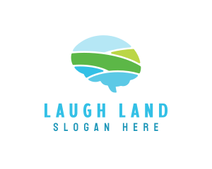 Brain Field Landscape logo design