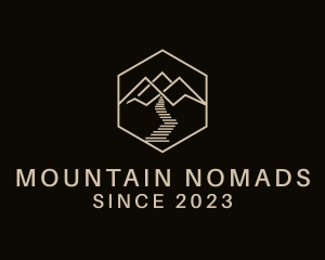 Mountain Nature Trekking logo design