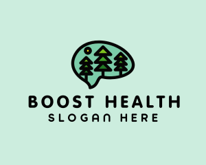 Mental Health Forest Trees logo design