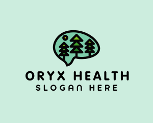 Mental Health Forest Trees logo design